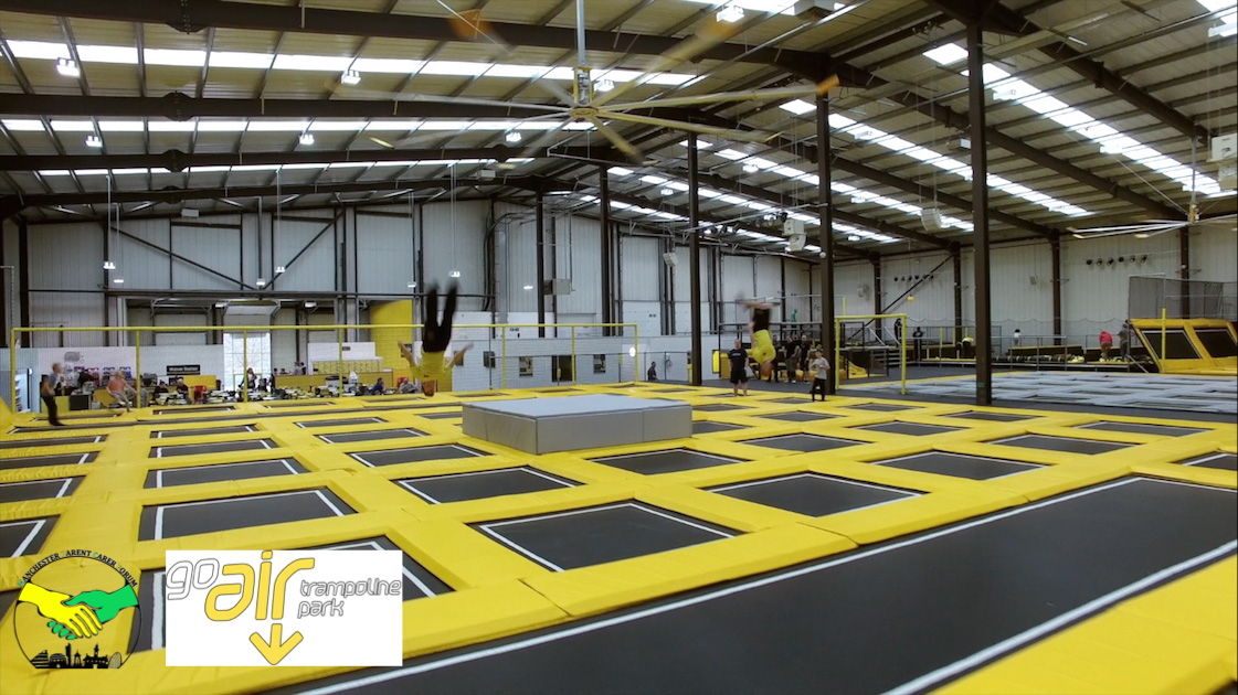 Go Air Manchester photo with MPCF and Go Air logos | image credit: https://www.goairtrampolinepark.co.uk/locations/manchester/