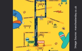 Screenshot of the Parade Route, as taken from the Manchester Day website
