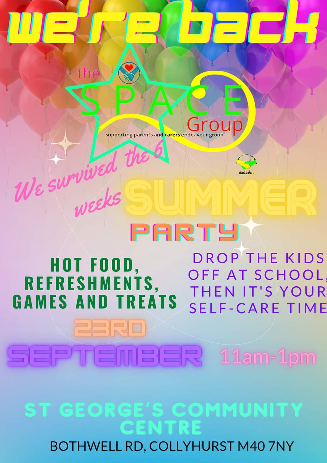 SPACE Group's first session for Autumn 2022 is a "We survived summer" party!