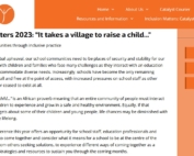 The photo shows a screenshot of Catalyst Psychology's web page for their "Inclusion Matters" conference of 2023.