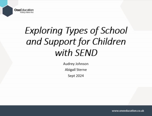 “Exploring Types of School and Support for Children with SEND” Workshop Slides