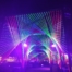 An arch made of colourful lights