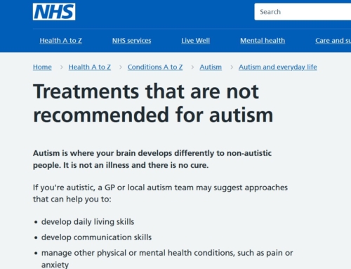 Treatments Not Recommended for Autism