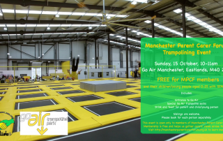 MPCF Trampolining Event at Go Air Manchester poster with MPCF and Go Air logos | image credit: https://www.goairtrampolinepark.co.uk/locations/manchester/