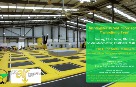 MPCF Trampolining Event at Go Air Manchester poster with MPCF and Go Air logos | image credit: https://www.goairtrampolinepark.co.uk/locations/manchester/