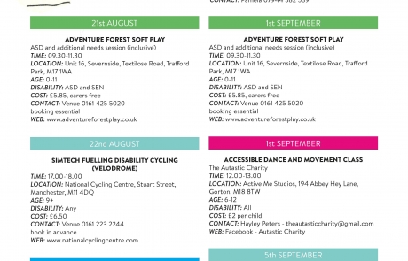 Shows event details from the Local Offer's "FAB THINGS TO DO SUMMER 2019" for 19 August onwards