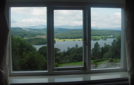 Photo of the lake, as taken from inside Ghyll Head OEC | Image Source: https://www.groupaccommodation.com