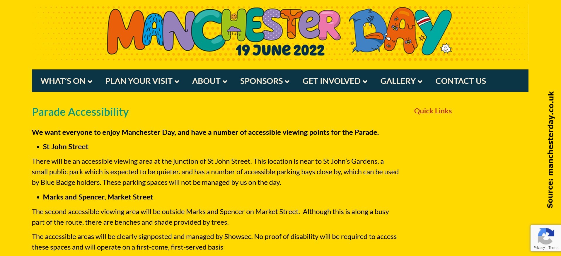 Useful Info for SEND Families on Manchester Day 2022