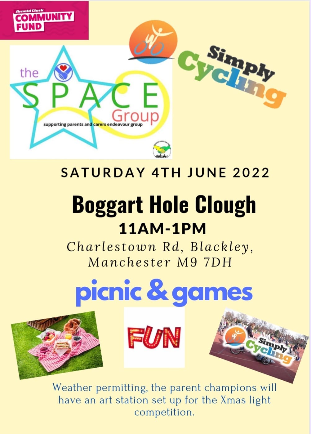 SPACE Group's "Picnic, Cycling and Games" half-term family event with Simply Cycling