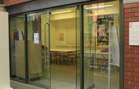 The photo shows the Learning Studio at People's History Museum, as viewed from the Engine Hall.