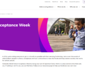 The photo is a screenshot of the National Autistic Society's page about the World Autism Acceptance Week 2024.