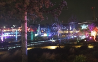 A far view of Twilight Trail in December 2023